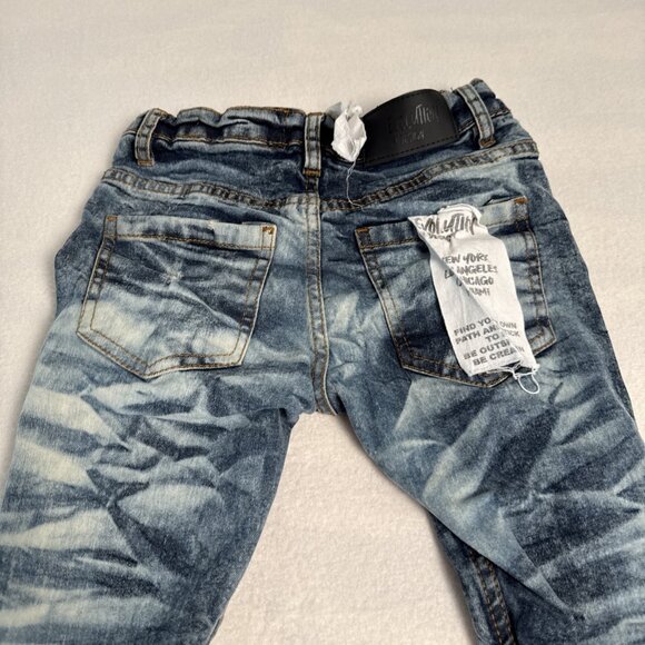 Evolution In Design Jeans Pants Boys Size 10 Dark Blue Denim Acid Wash - Picture 9 of 11